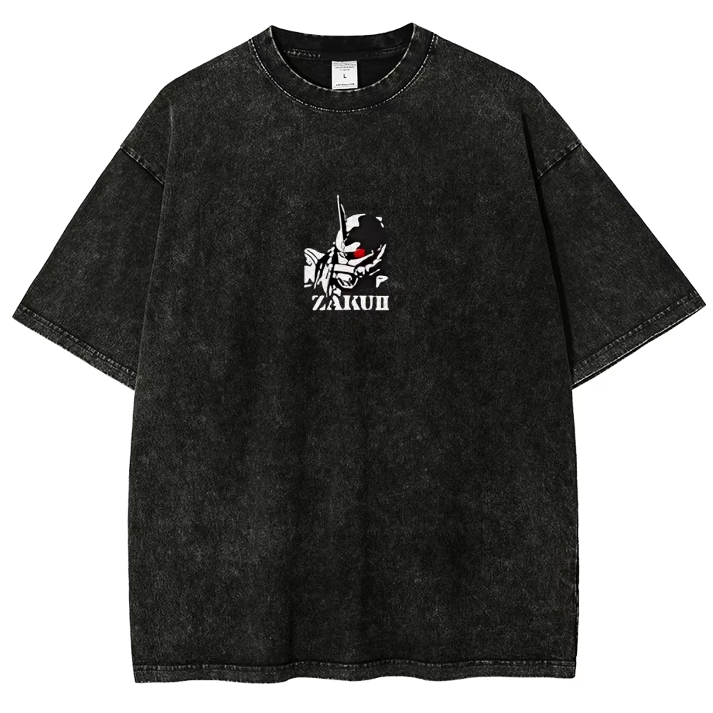Zaku II T Shirt Char Aznable M - огляд і ціна Acid Wash Vintage Graphic T Shirt
