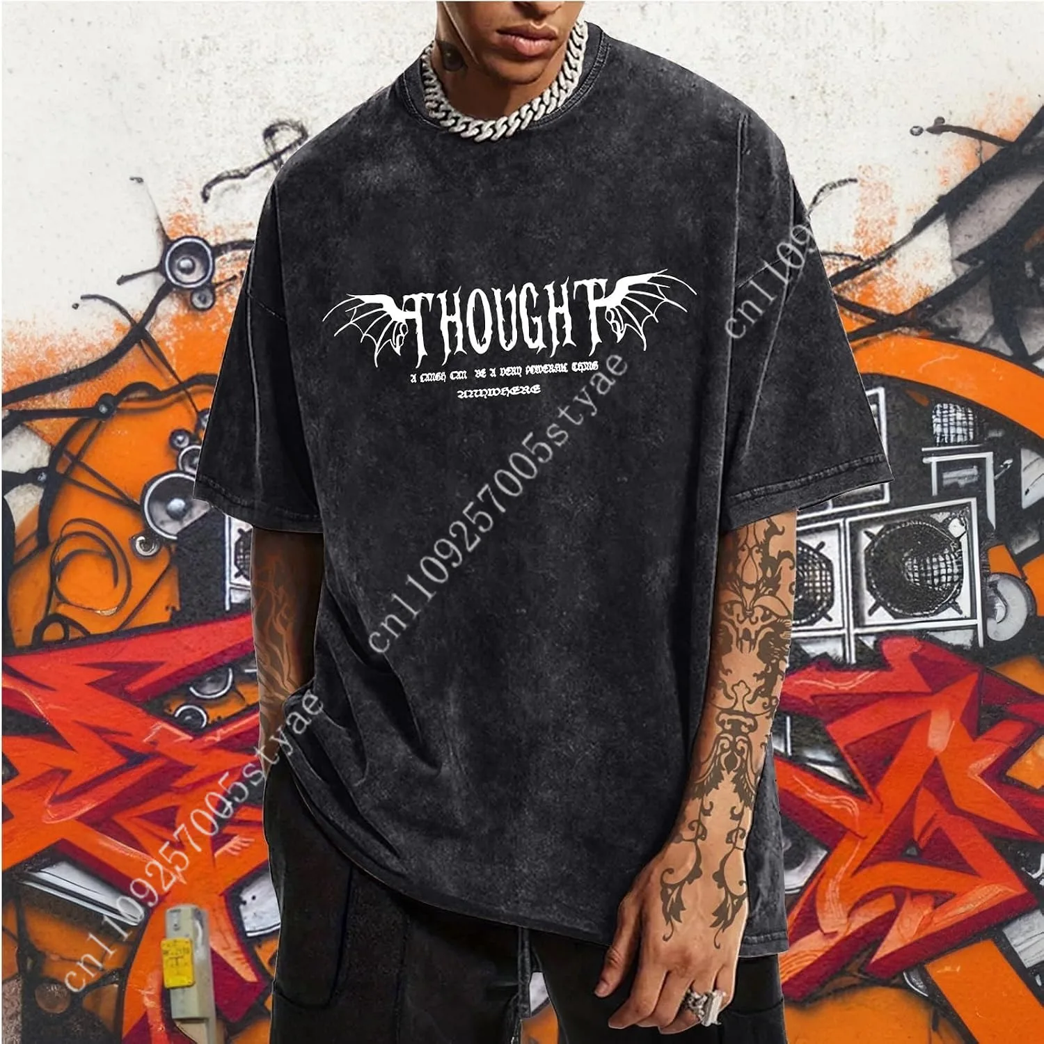 Mens Acid Wash Tshirt Oversize - огляд і ціна Acid Wash Vintage Graphic T Shirt